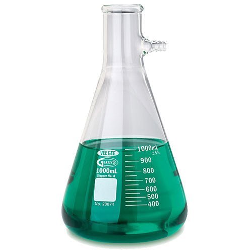 Vee Gee 1000ML Side Arm Vacuum Filtering Flask 20074-1000 Vee Gee 1000ML Side Arm Vacuum Filtering Flask 20074-1000