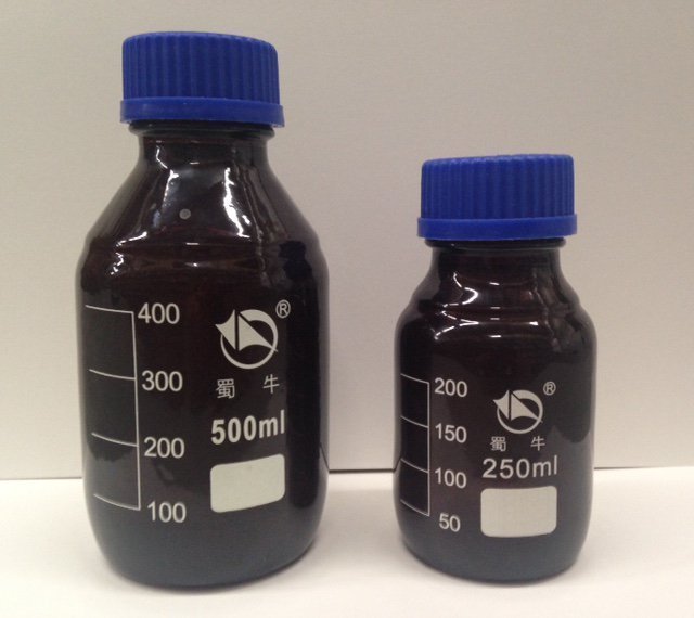 Amber Glass Graduated Media Bottles Amber Glass Graduated Media Bottles