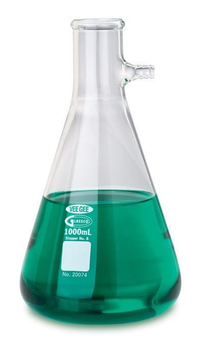 Vee Gee 500ml Side Arm Vacuum Filtering Flask 20074-500 Vee Gee 500ml Side Arm Vacuum Filtering Flask 20074-500