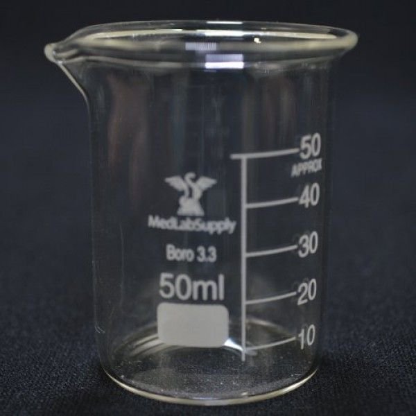 50ml Low Form Graduated Glass Beakers by Med Lab Supply 50ml Low Form Graduated Glass Beakers by Med Lab Supply