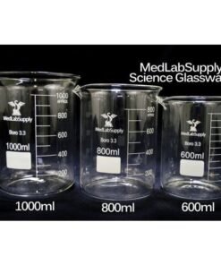 600ML Low Form Graduated Glass Beakers by Med Lab Supply