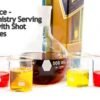 5 piece Chemistry Bar Cocktail Serving Set with 50mL Beaker Glasses