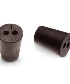 Size No. 1 - Black Rubber Stopper - Solid