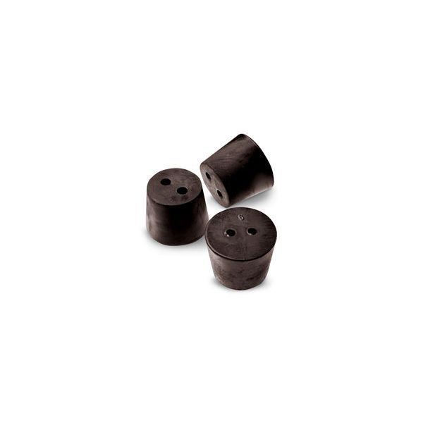 Size No. 6- Black Rubber Stopper - Solid Size No. 6- Black Rubber Stopper - Solid