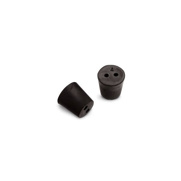 Size No. 4- Black Rubber Stopper - Solid Size No. 4- Black Rubber Stopper - Solid