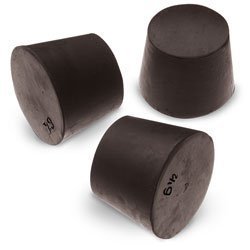 Size No. 6-1/2 - Black Rubber Stopper - Solid Size No. 6-1/2 - Black Rubber Stopper - Solid