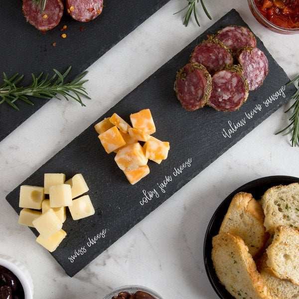1-Piece Black Slate Tray for Appetizers & Cheese Boards 1-Piece Black Slate Tray for Appetizers & Cheese Boards